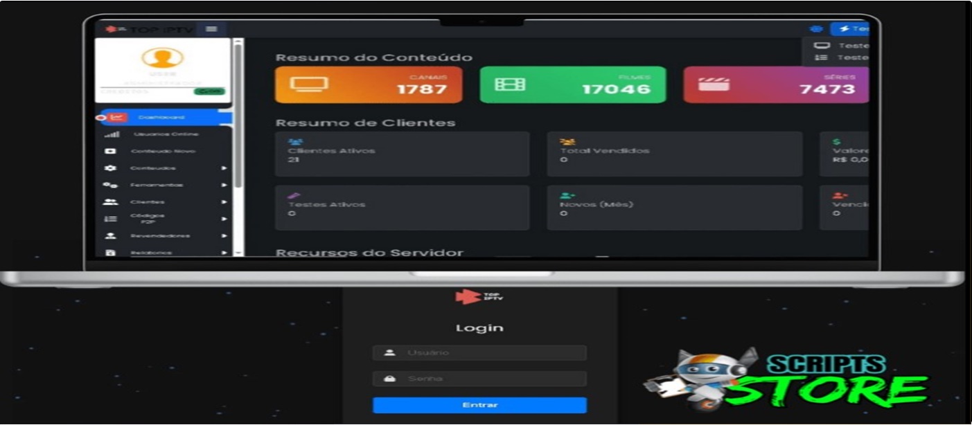 NOVO PAINEL XTREAM Loja ScriptStoreBR